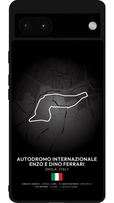 Coque Google Pixel 6a - Silicone rigide noir F1 Track 2025 Emilia-Rogmana