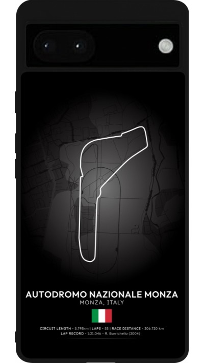 Coque Google Pixel 6a - Silicone rigide noir F1 Track 2025 Italy