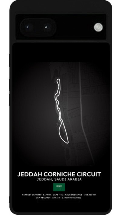 Coque Google Pixel 6a - Silicone rigide noir F1 Track 2025 Saudi Arabia