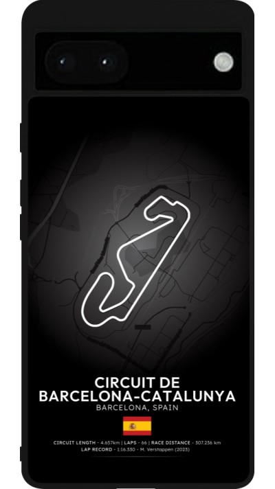 Coque Google Pixel 6a - Silicone rigide noir F1 Track 2025 Spain