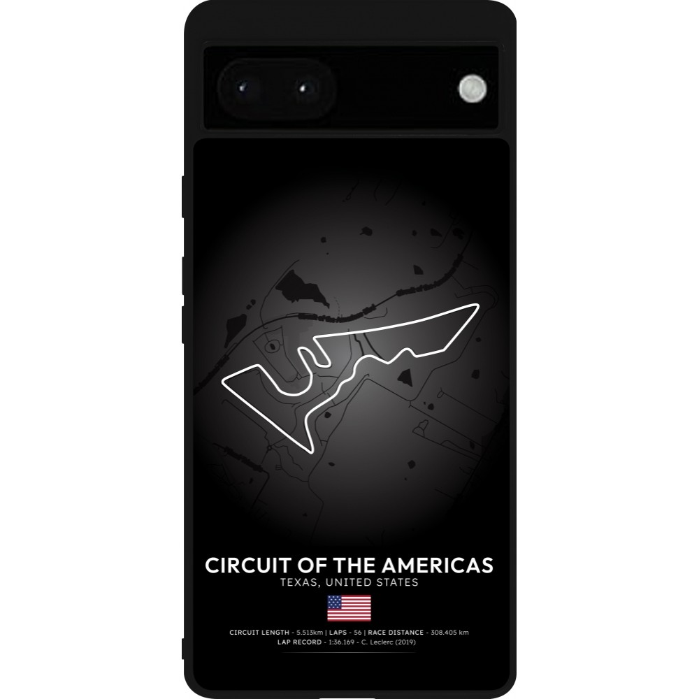 Coque Google Pixel 6a - Silicone rigide noir F1 Track 2025 United States