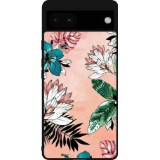 Google Pixel 6a Case Hülle - Silikon schwarz Flowers Artprint