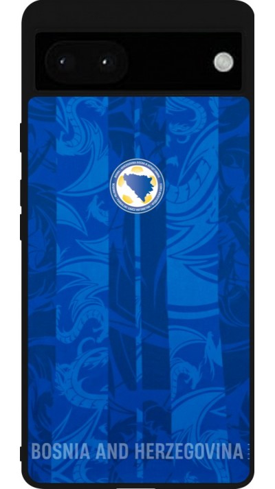 Google Pixel 6a Case Hülle - Silikon schwarz Bosnien und Herzegowina 2026 personalisierbares Fussballtrikot