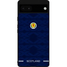 Coque Google Pixel 6a - Silicone rigide noir Maillot de football Ecosse 2026 personnalisable