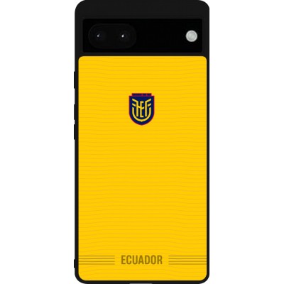 Google Pixel 6a Case Hülle - Silikon schwarz Ecuador 2026 personalisierbares Fussballtrikot