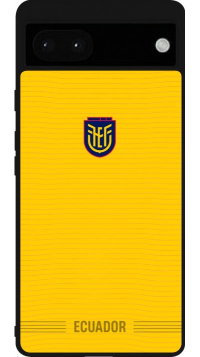 Google Pixel 6a Case Hülle - Silikon schwarz Ecuador 2026 personalisierbares Fussballtrikot