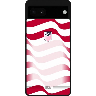 Google Pixel 6a Case Hülle - Silikon schwarz Vereinigten Staaten 2026 personalisierbares Fussballtrikot