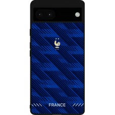 Coque Google Pixel 6a - Silicone rigide noir Maillot de football France 2026 personnalisable