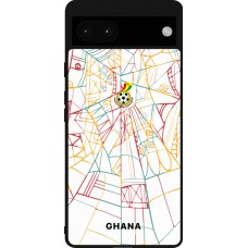 Coque Google Pixel 6a - Silicone rigide noir Maillot de football Ghana 2026 personnalisable