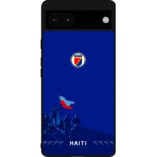 Coque Google Pixel 6a - Silicone rigide noir Maillot de football Haiti 2026 personnalisable