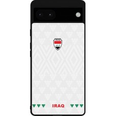 Coque Google Pixel 6a - Silicone rigide noir Maillot de football Irak 2026 personnalisable