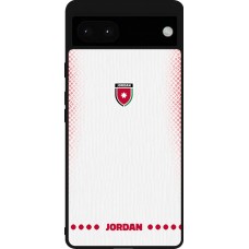Coque Google Pixel 6a - Silicone rigide noir Maillot de football Jordanie 2026 personnalisable