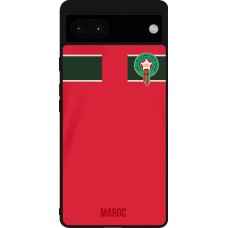 Google Pixel 6a Case Hülle - Silikon schwarz Marokko 2022 personalisierbares Fussballtrikot