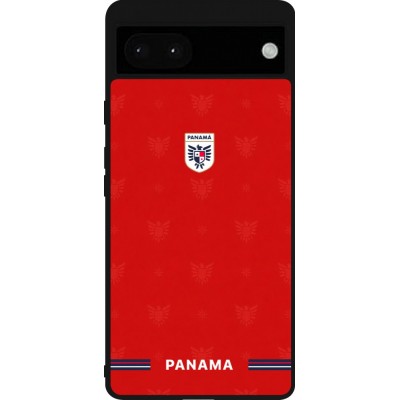 Coque Google Pixel 6a - Silicone rigide noir Maillot de football Panama 2026 personnalisable
