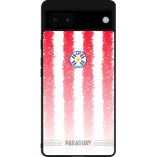 Coque Google Pixel 6a - Silicone rigide noir Maillot de football Paraguay 2026 personnalisable
