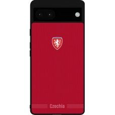 Coque Google Pixel 6a - Silicone rigide noir Maillot de football Répuplique Tchèque 2026 personnalisable