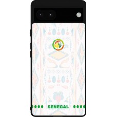 Coque Google Pixel 6a - Silicone rigide noir Maillot de football Sénégal 2026 personnalisable