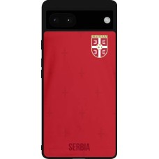 Google Pixel 6a Case Hülle - Silikon schwarz Serbien 2022 personalisierbares Fussballtrikot