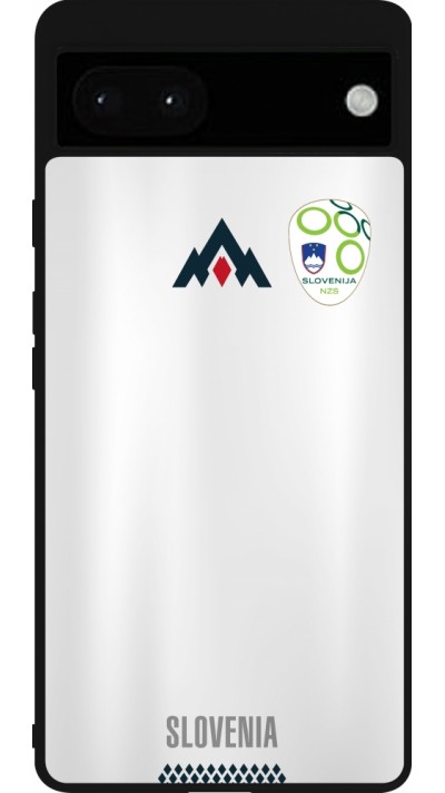 Google Pixel 6a Case Hülle - Silikon schwarz Fussballtrikot Slowenien