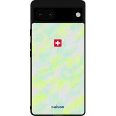 Coque Google Pixel 6a - Silicone rigide noir Maillot de football Suisse Away 2026 personnalisable