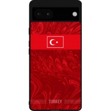 Coque Google Pixel 6a - Silicone rigide noir Maillot de football Turquie 2026 personnalisable