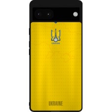 Coque Google Pixel 6a - Silicone rigide noir Maillot de football Ukraine
