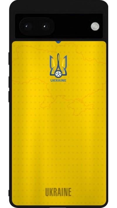Google Pixel 6a Case Hülle - Silikon schwarz Fussballtrikot Ukraine