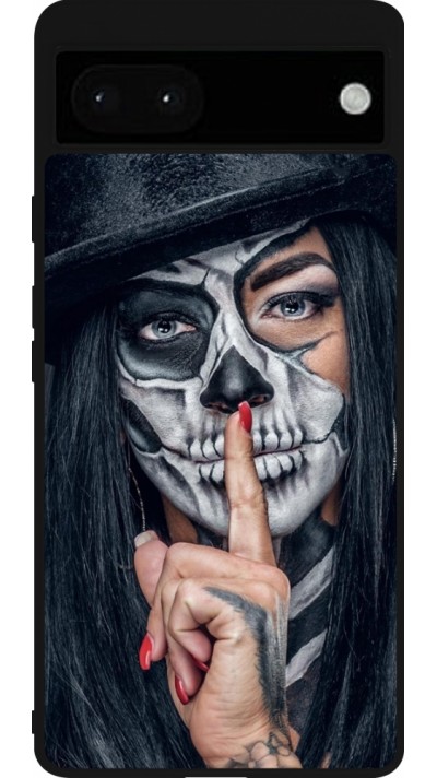 Google Pixel 6a Case Hülle - Silikon schwarz Halloween 18 19