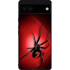 Coque Google Pixel 6a - Silicone rigide noir Halloween 2023 spider black widow