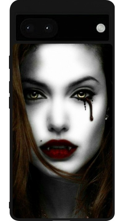 Google Pixel 6a Case Hülle - Silikon schwarz Halloween 2023 gothic vampire