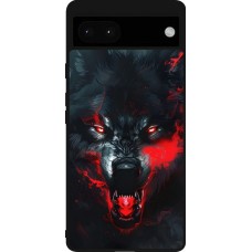 Coque Google Pixel 6a - Silicone rigide noir Halloween 2024 mad werewolf