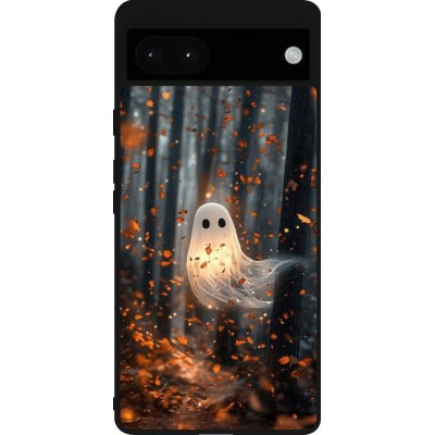Coque Google Pixel 6a - Silicone rigide noir Halloween 2025 Ghost in the forest