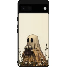 Coque Google Pixel 6a - Silicone rigide noir Halloween 2025 Ghost gardener