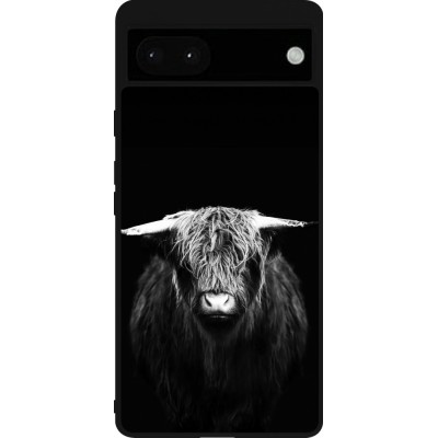 Google Pixel 6a Case Hülle - Silikon schwarz Highland calf black