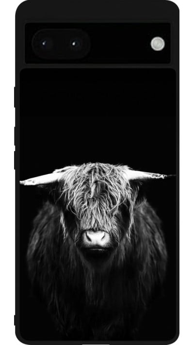 Google Pixel 6a Case Hülle - Silikon schwarz Highland calf black