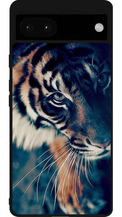 Google Pixel 6a Case Hülle - Silikon schwarz Incredible Lion