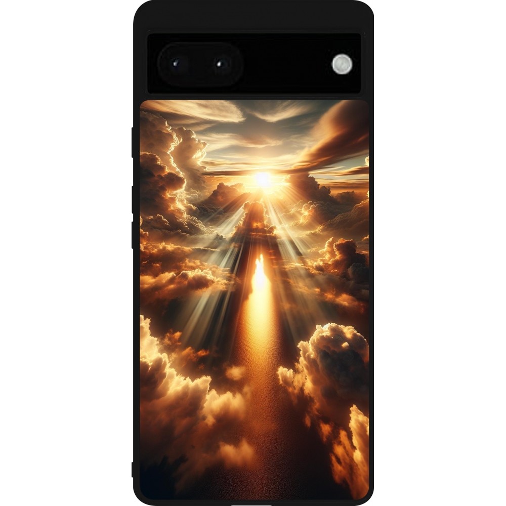 Google Pixel 6a Case Hülle - Silikon schwarz Himmelsleuchten Zenit