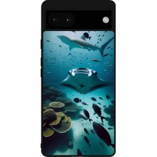 Google Pixel 6a Case Hülle - Silikon schwarz Manta Lagune Reinigung