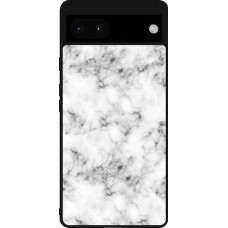 Google Pixel 6a Case Hülle - Silikon schwarz Marble 01
