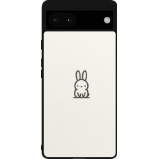 Google Pixel 6a Case Hülle - Silikon schwarz Minimal Häschen Süße