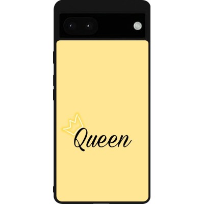 Coque Google Pixel 6a - Silicone rigide noir Mom 2024 Queen