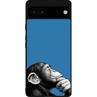 Google Pixel 6a Case Hülle - Silikon schwarz Monkey Pop Art