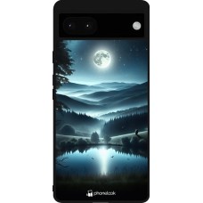 Coque Google Pixel 6a - Silicone rigide noir Night Sky View
