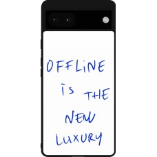 Coque Google Pixel 6a - Silicone rigide noir Offline is the new luxury
