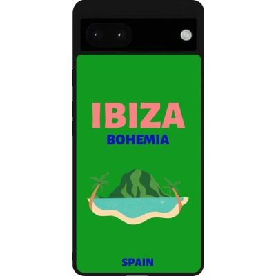 Google Pixel 6a Case Hülle - Silikon schwarz Pop Summer Destination Ibiza