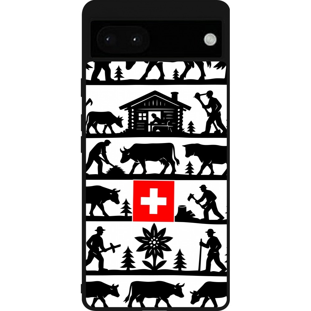 Google Pixel 6a Case Hülle - Silikon schwarz Poya Schweiz 1