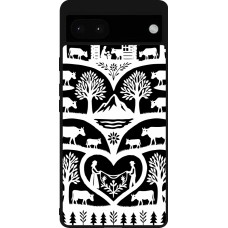 Coque Google Pixel 6a - Silicone rigide noir Poya Suisse 2 noir