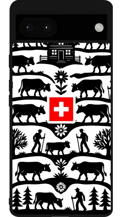 Google Pixel 6a Case Hülle - Silikon schwarz Poya Schweiz 3