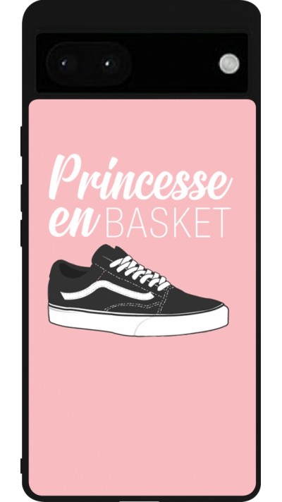 Google Pixel 6a Case Hülle - Silikon schwarz princesse en basket