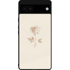 Google Pixel 6a Case Hülle - Silikon schwarz Rosa Sand Minimalistisch
